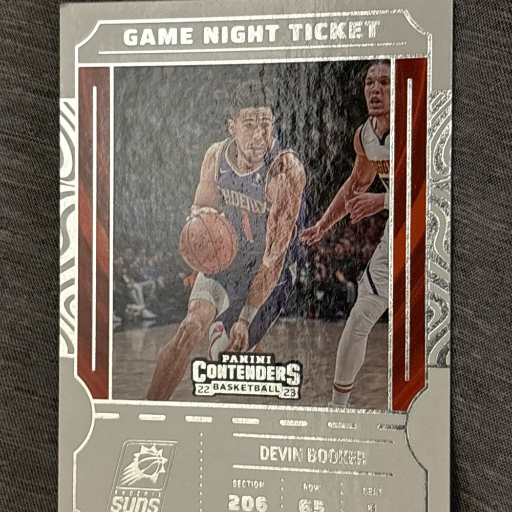 2/$6 Panini Game Night Ticket Card - Devin Booker - Pheonix Suns